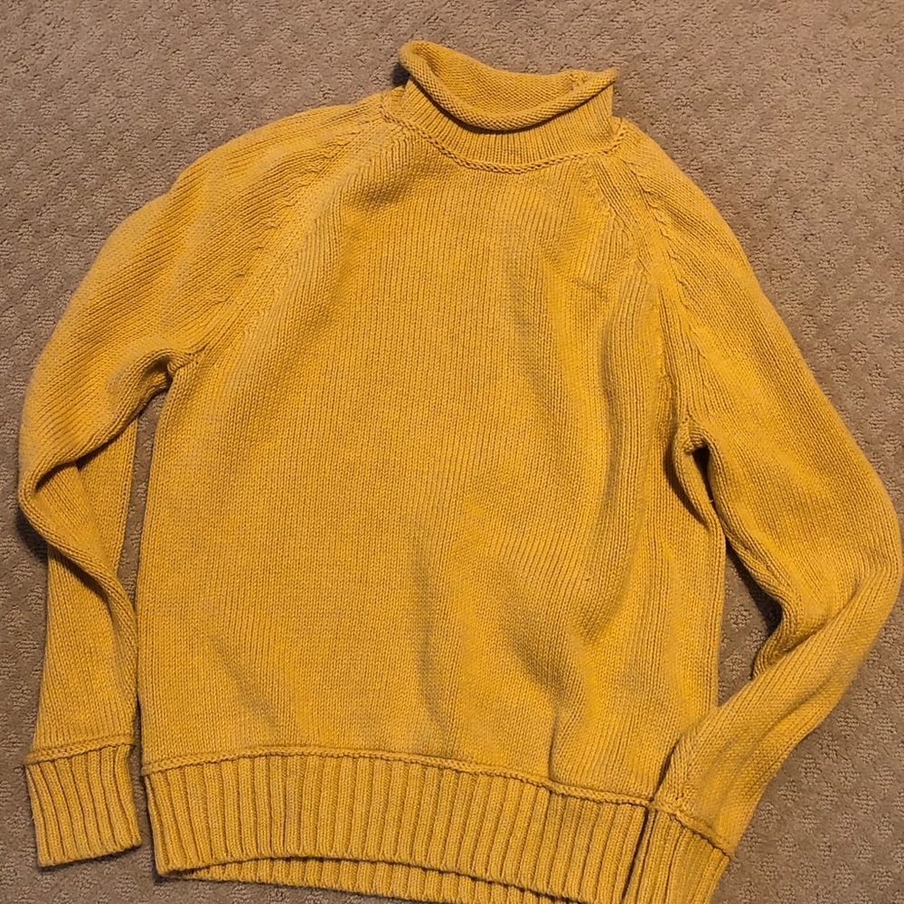LL Bean Signature Men's 100%Organic Cotton Roll neck Sweater